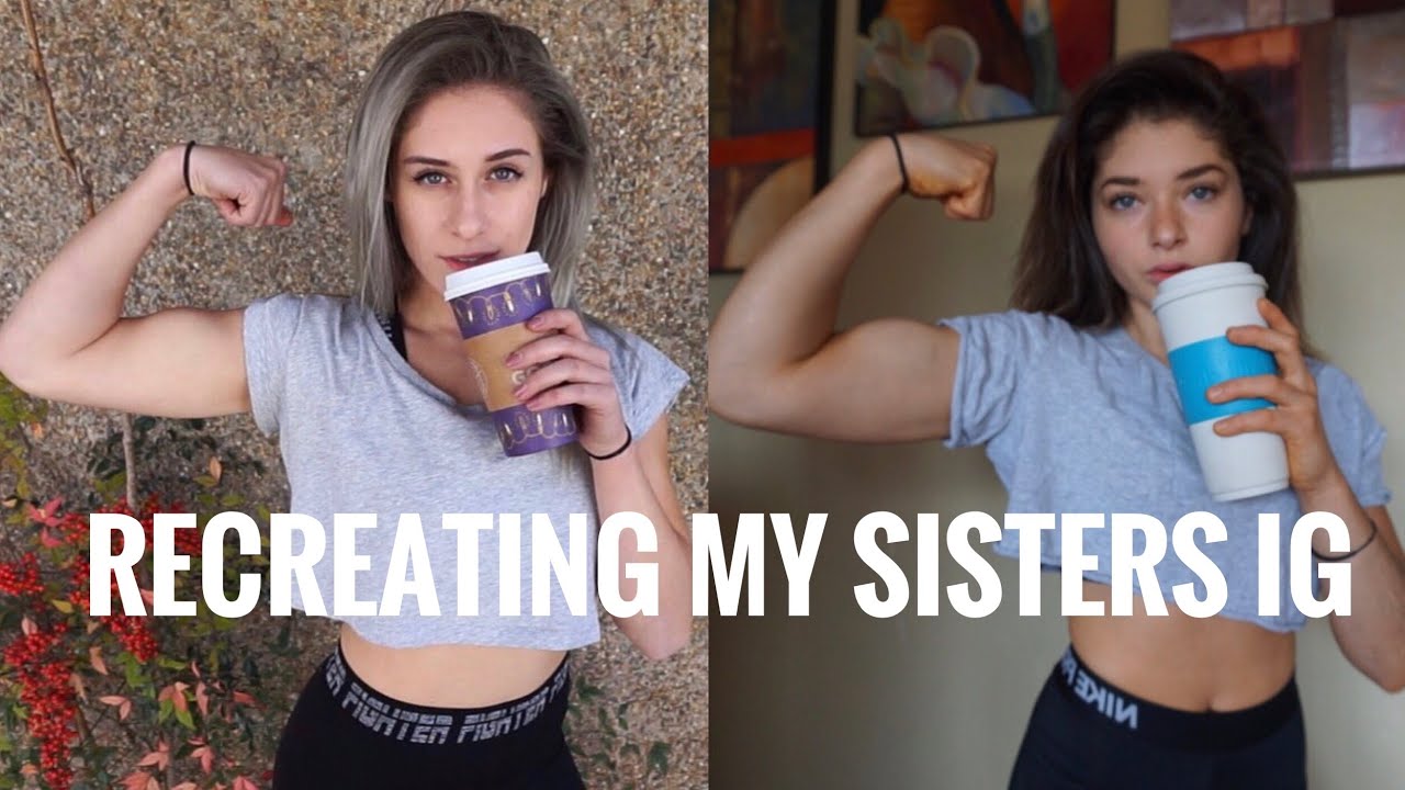 RECREATING MY SISTERS IG FITNESS PICS