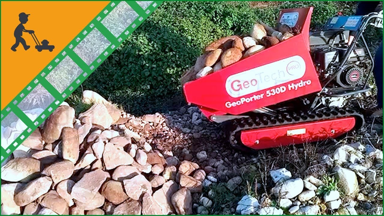 Brouette &agrave; moteur GeoPorter 530D Hydro avec benne dumper - Vid&eacute;o sur le terrain