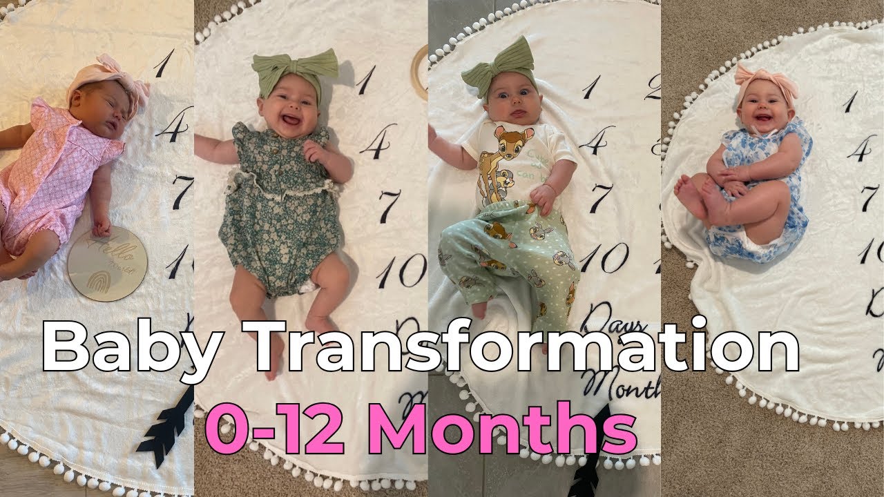 0-12 Month Baby Transformation *emotional and raw* baby time lapse from newborn baby to 1 years old