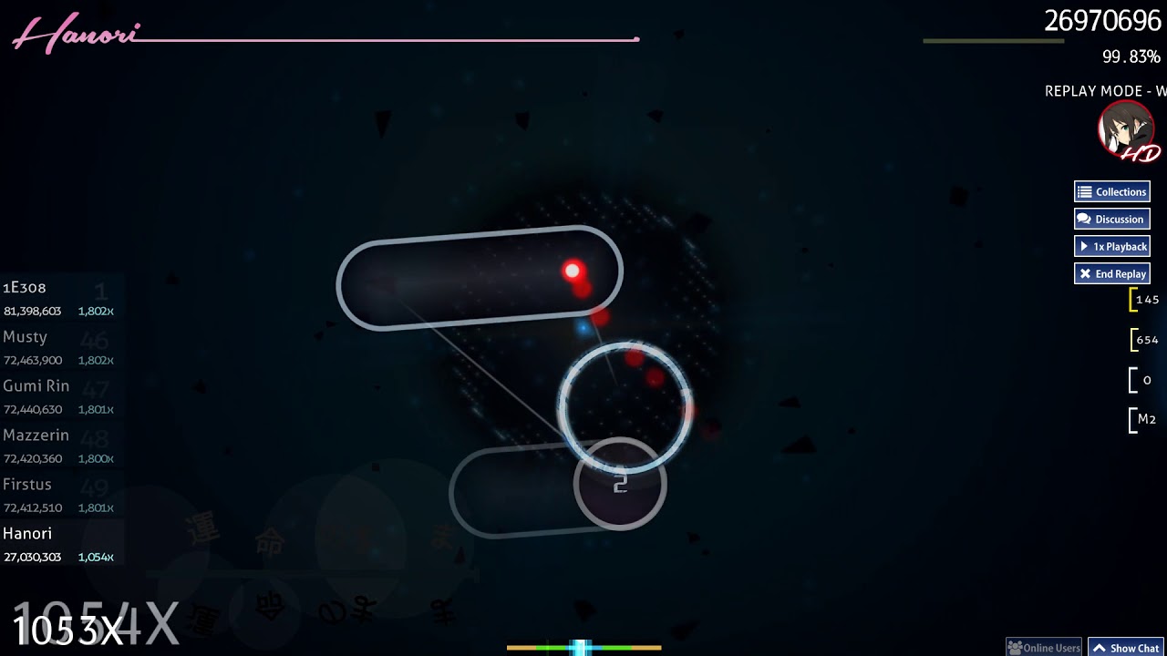 [osu!] Reol - Asymmetry [cRyo[Skystar]'s Farewell] +HD - Miss last note