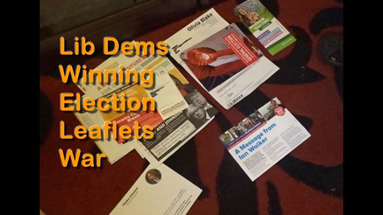 Lib Dems Winning Election Leaflets War Against Labour - Sheffield Hallam 2019