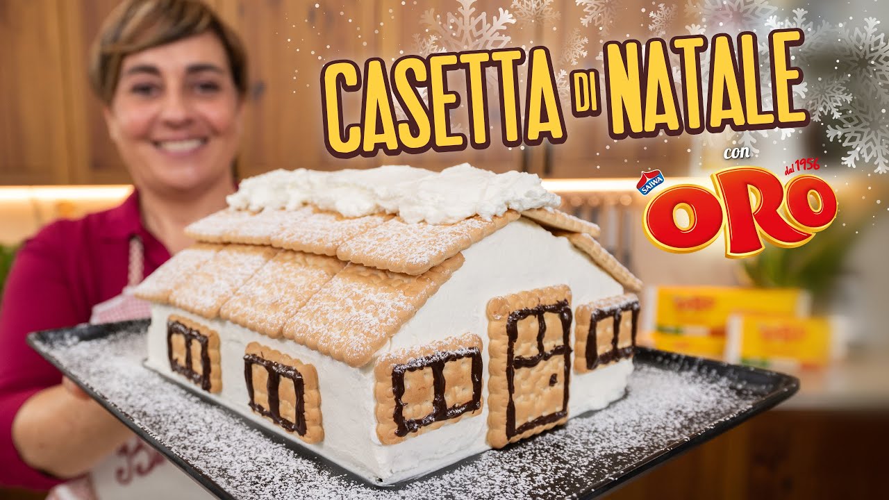 CASETTA DI NATALE CON BISCOTTI ORO SAIWA Ricetta Facile - Fatto in Casa da Benedetta