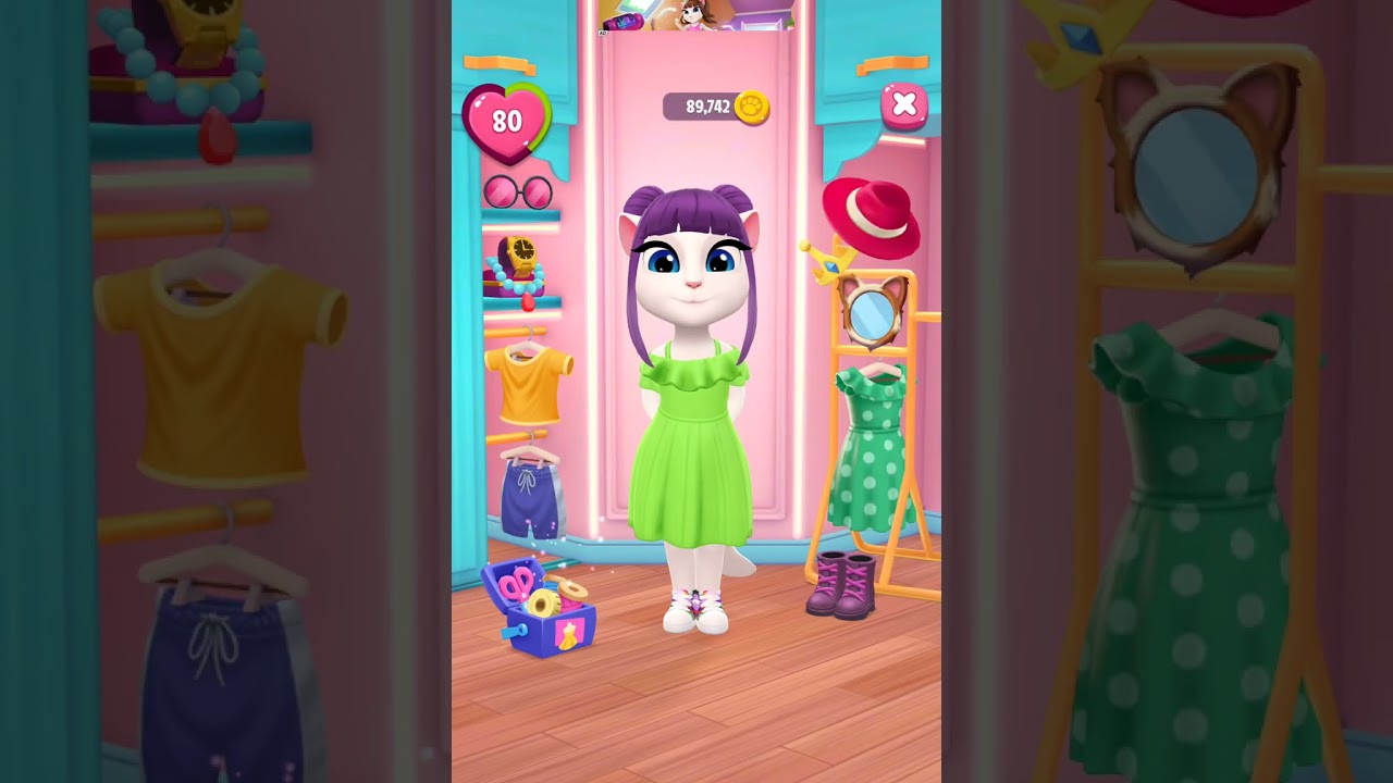 My talking Angela choice a gorgeous dress 👗 for party 🎉 