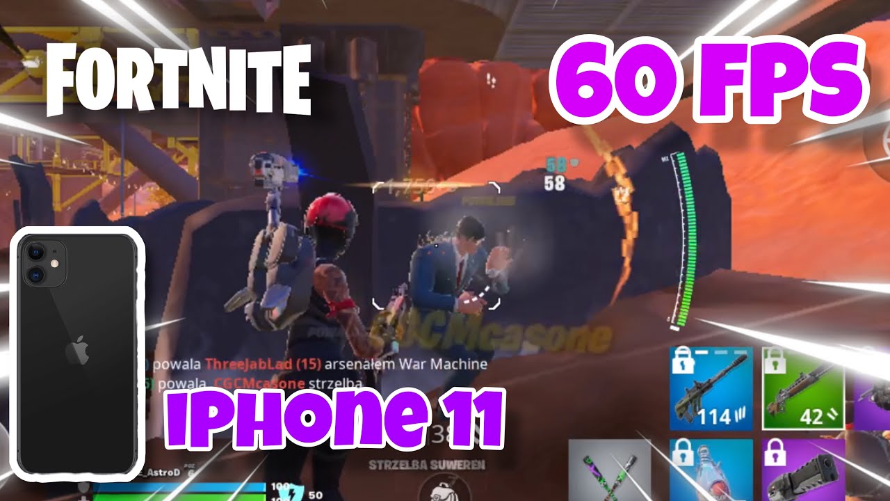 iPhone 11: Fortnite Mobile 60 FPS Gameplay