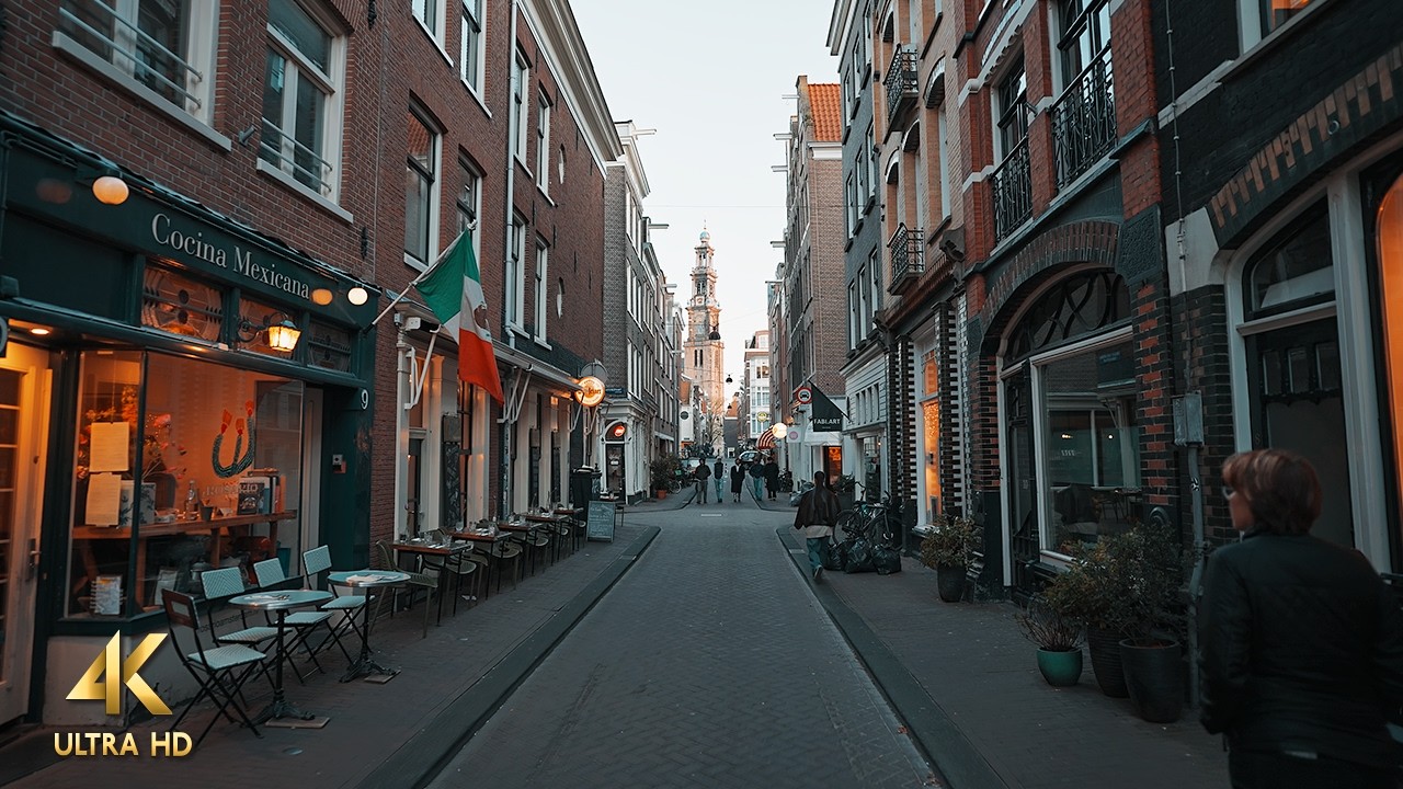 Evening Walk in Jordaan, Amsterdam • 4K ASMR