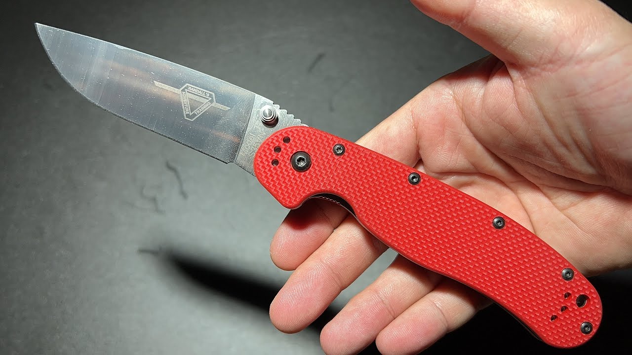 OKC RAT 1 CPM S35VN SATIN RED G10 ยืม อัพเกรดใหม่ได้ใบทนทานกว่าเดิม เพิ่มด้ามไม่ลื่น