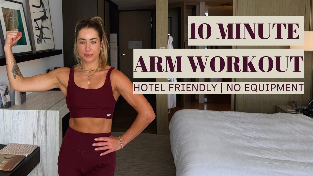 10 MIN UPPER BODY WORKOUT (No Equipment) | Hotel Room Friendly
