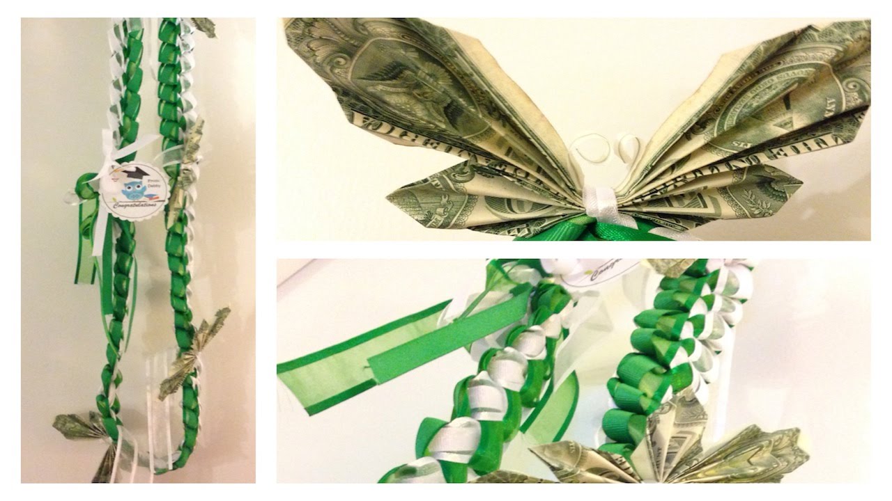 DIY: Butterfly Money Ribbon Lei