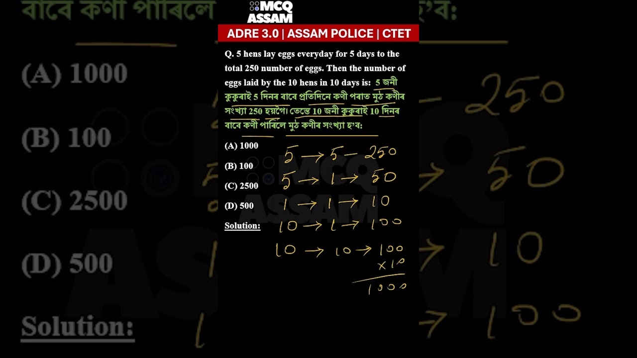 57/100 ছেকেণ্ডত Maths MCQ শিকোঁ আহক 