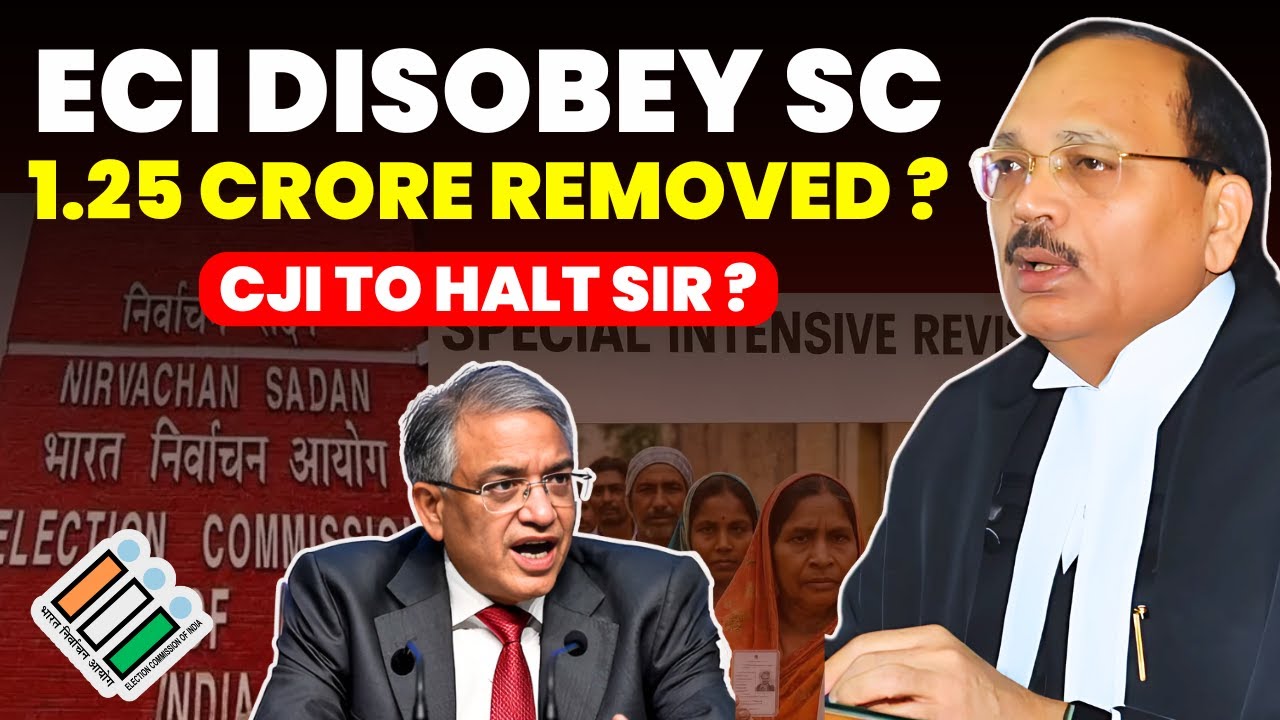 ECI VIOLATED SC ORDER? 1.65 CRORE VOTER REMOVED FROM LIST? CJI-SC HALT SIR ? #supremecourtofindia