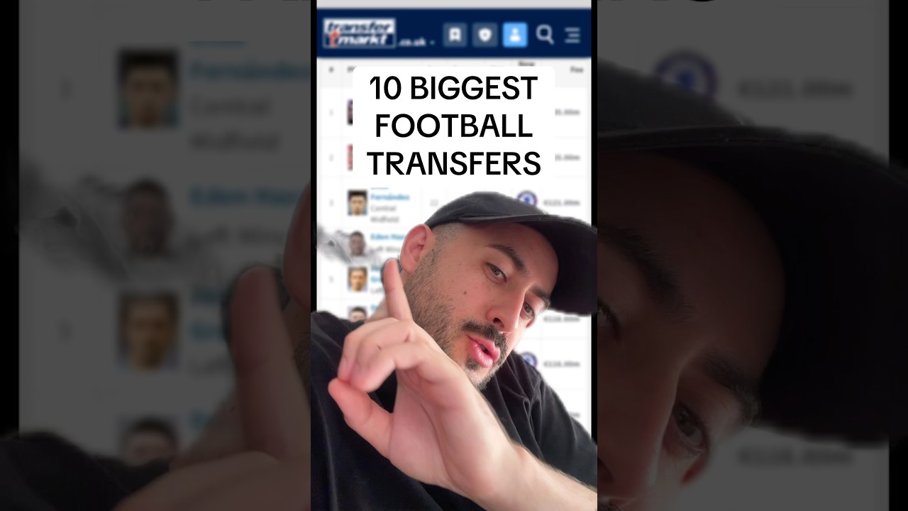 Top 10 BIGGEST football transfers #footballtransfers #transfernews