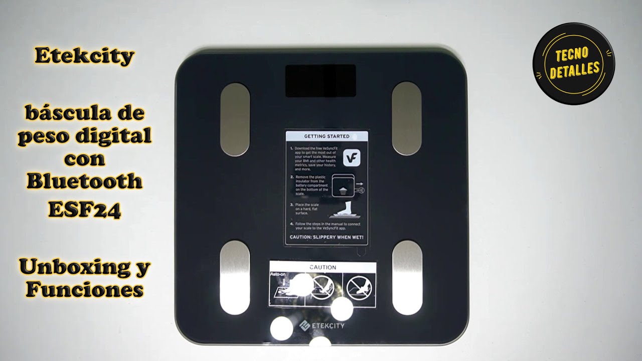 Etekcity, báscula de peso digital, con Bluetooth ESF24, Unboxing y Sus Funciones