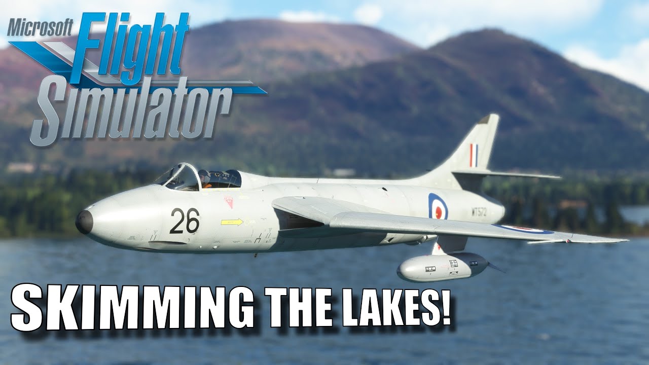 Hawker Hunter Lake District Low Altitude Live Weather SU10 -  Microsoft Flight Simulator 4k