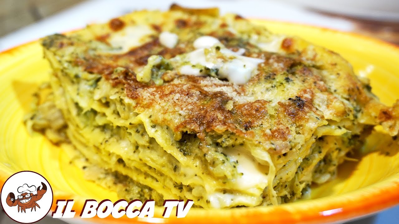 583 - Lasagne broccoli e funghi...e la tavola allunghi! (lasagne vegetariane, primo facile e veloce)