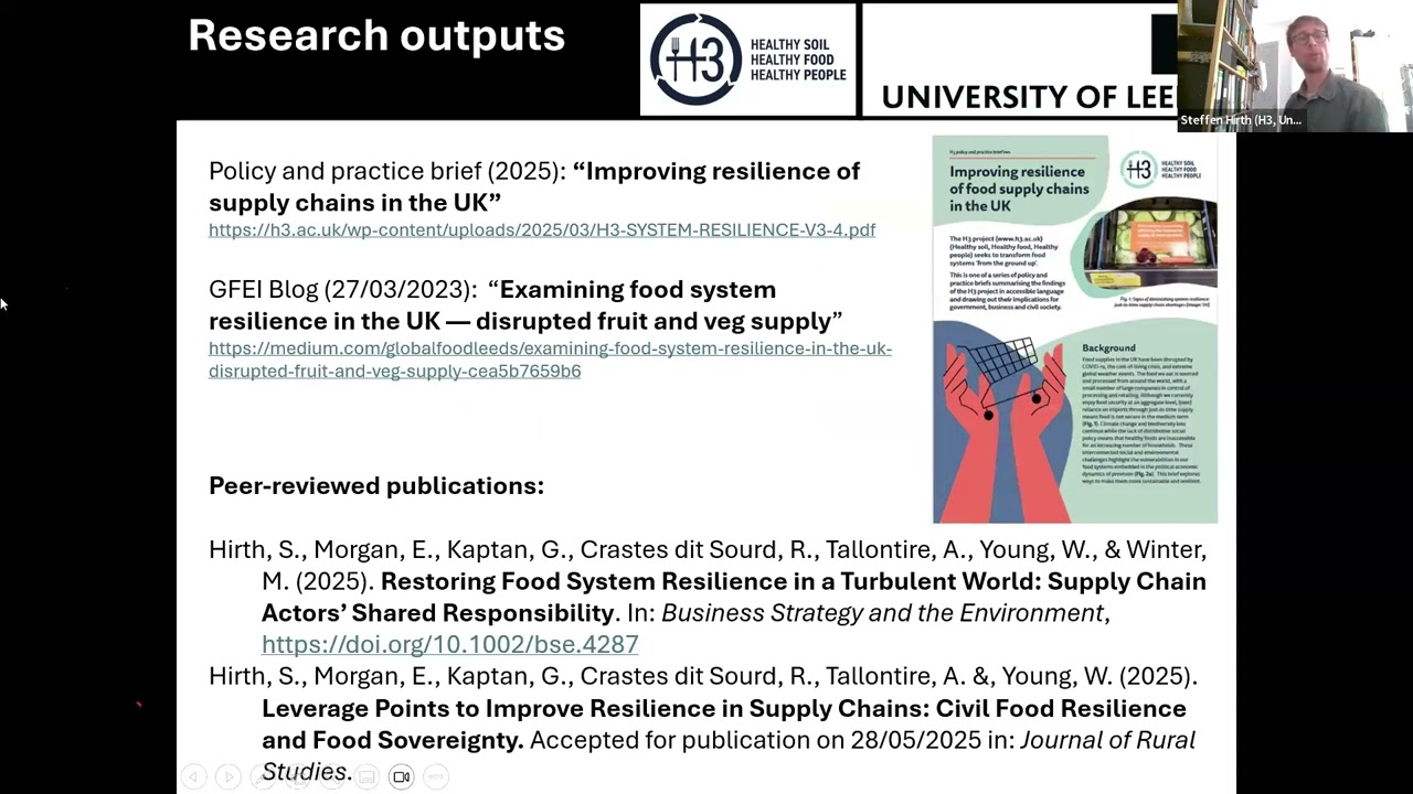 Dr Steffen Hirth | Turbulences in the food system towards long term resilience