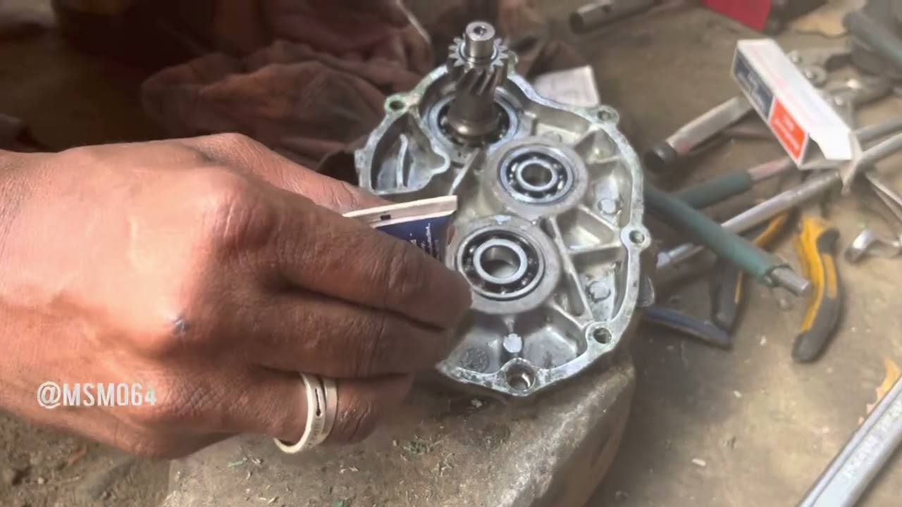 Scooty pep wheel bearing & crone bearing replacement