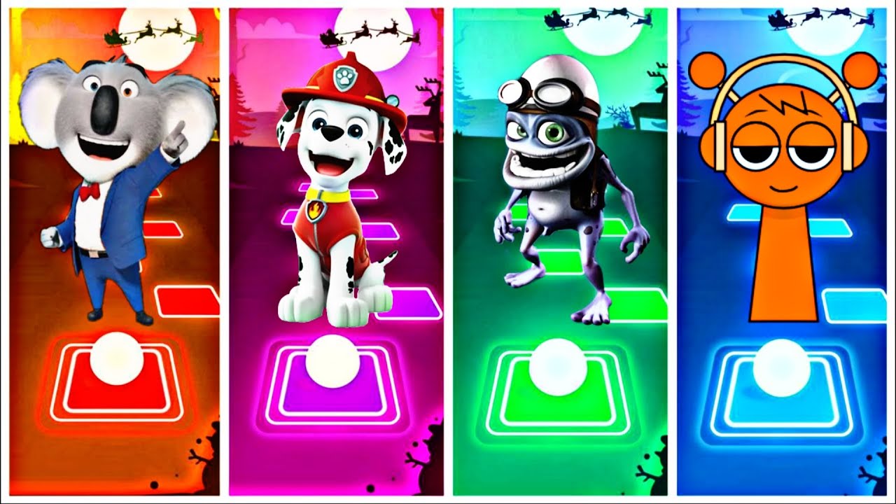 SING🆚MARSHALL🆚CRAZY FROG🆚SPRUNKI| Tiles Hop EDM Rush🎶 