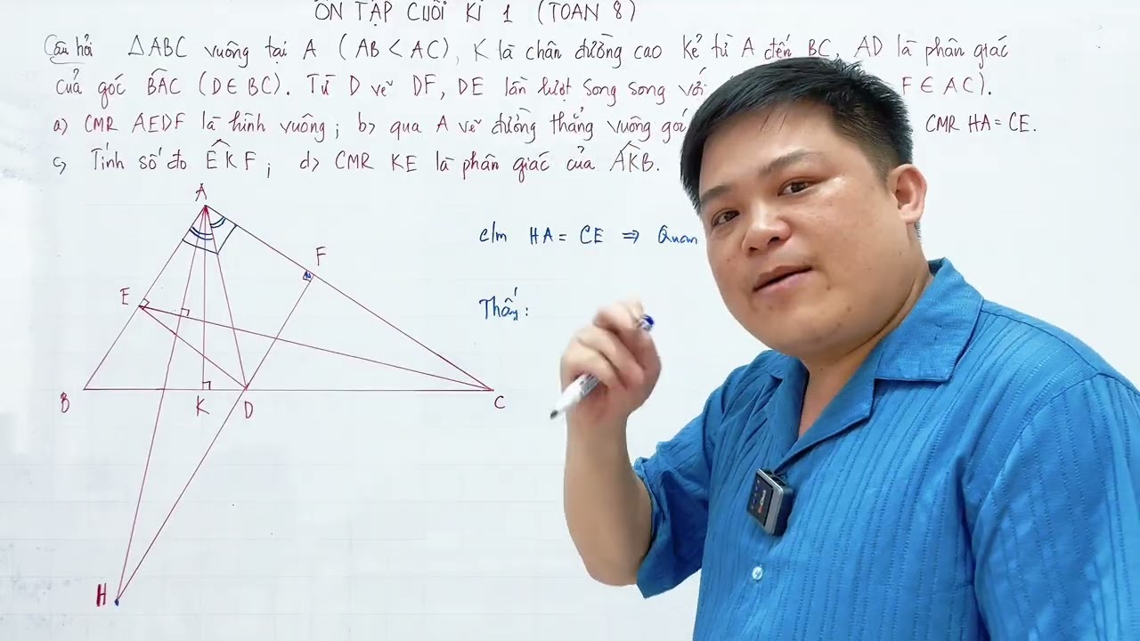 Ôn tập cuối kì 1 || Hình học 8 || Phần 1