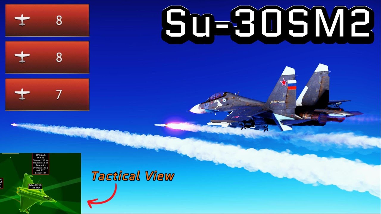 Su-30SM2 on Tactical View l War Thunder BVR