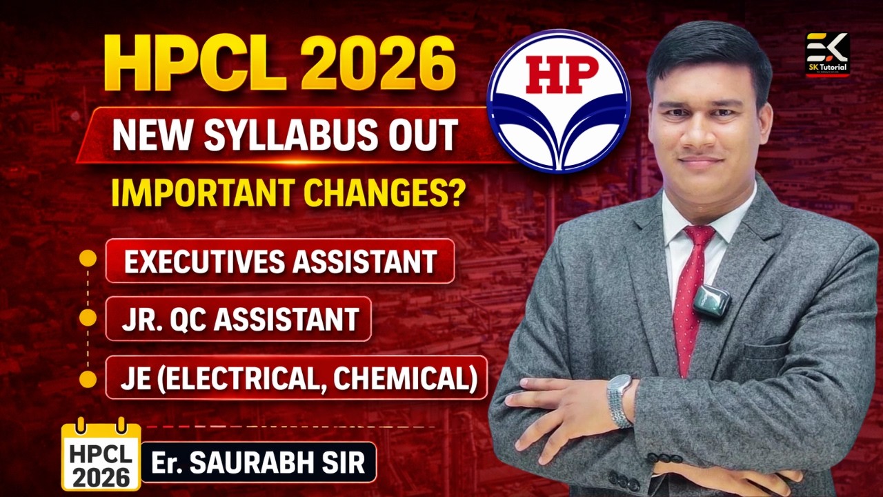 HPCL Recruitment 2026 New Syllabus Out 🚨 | Important Changes for JE, Jr QC & Executive Assistant