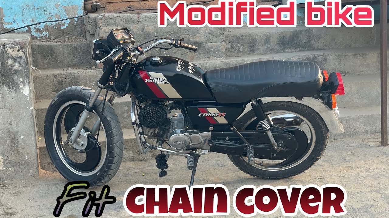 Hero😍Honda🎃Cd 100 ss😱Chain⛓️‍💥 Cover👨‍🔧Fitting || cd 100😨ss chain😍cover fitting ||