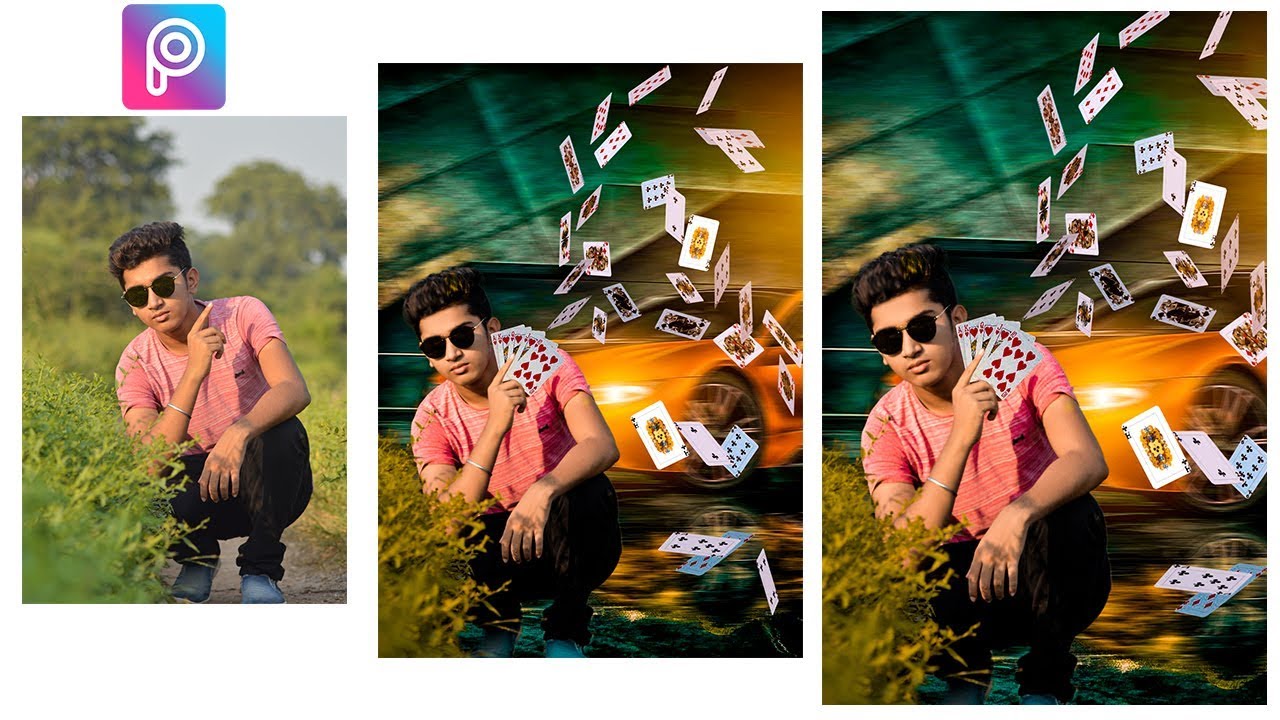 Picsart Flying Cards Photo Editing Tutorial In Picsart | New Concept Instagram Viral Photo Editing