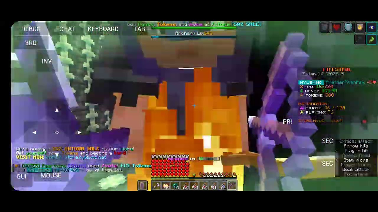 HasnainQ is autoclicking and stole my bow