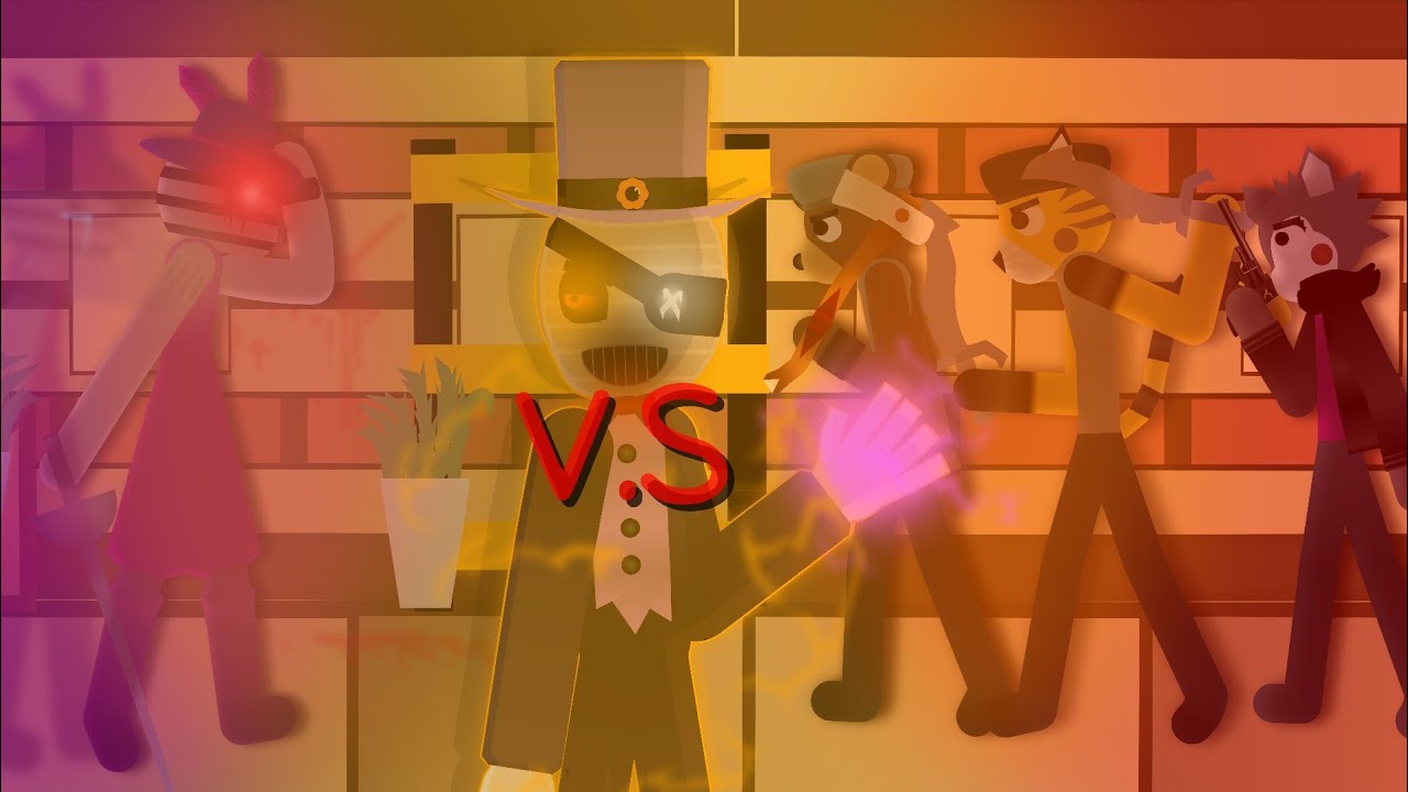 Заражённый Зиззи против Тсп. Часть 1 (Roblox Piggy) - Stick nodes Pro Piggy Animation (REMASTERED)