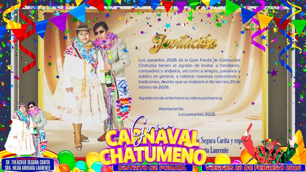 SPOT INVITACION CHATUMA CARNAVAL DE PUNO PERU 2026