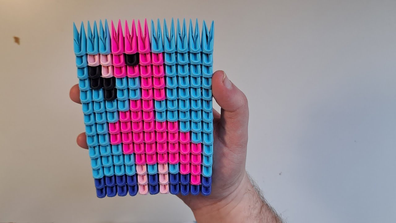 3d origami flamingo painting tutorial/how-to