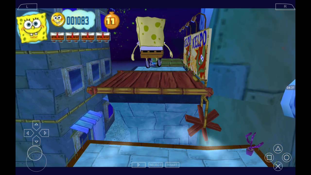 Bob esponja atrapados en el congelador para ppsspp android