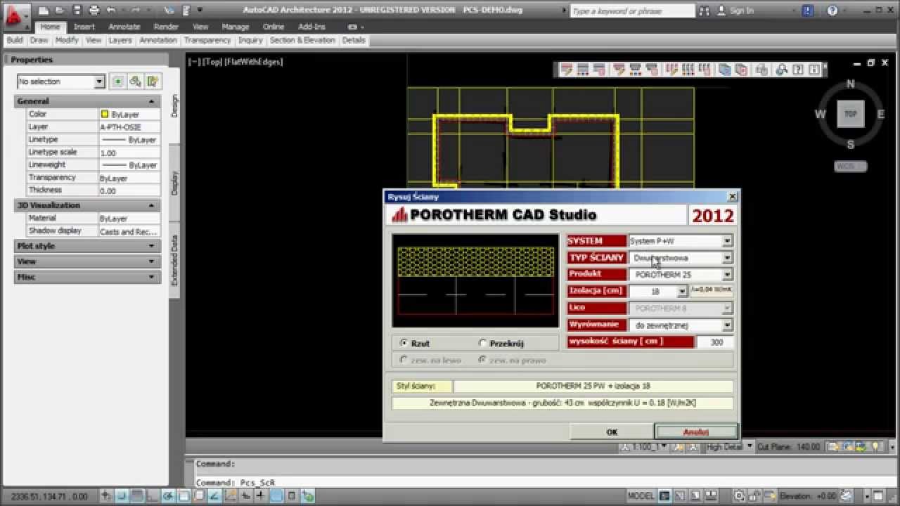 Prezentacja program do projektowania ścian Porotherm CAD Studio