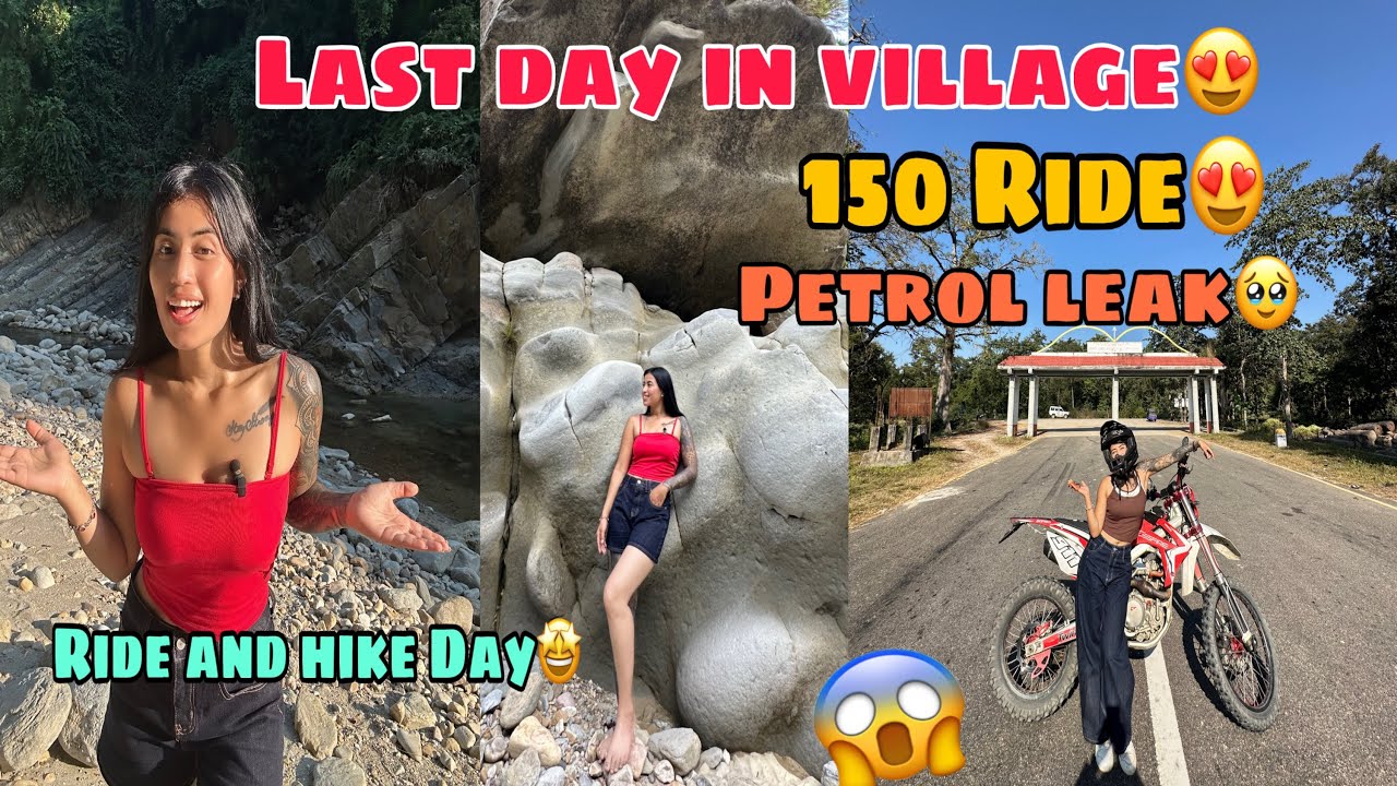 Bike lai  k k Hunxa kk🥹| last day in village😊| Ride and Hike🤩| Soni Rides