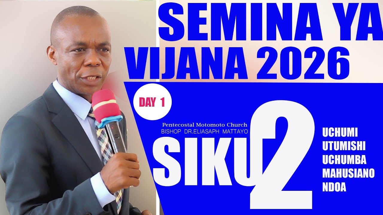 BISHOP DR.ELIASAPH MATTAYO AFUNGUA SEMINA YA VIJANA PMC BOKO DSM,KWA MANENO MZITO...