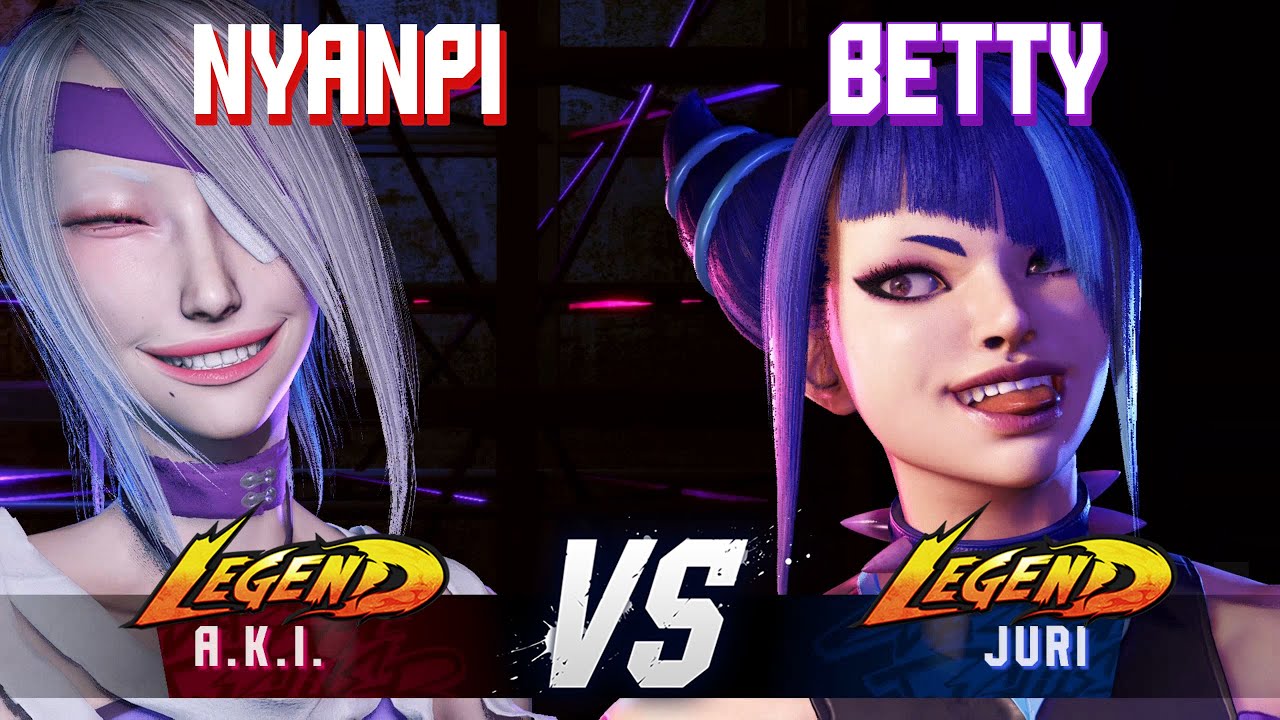SF6 ▰ NYANPI (A.K.I.) vs BETTY (Juri) ▰ High Level Gameplay