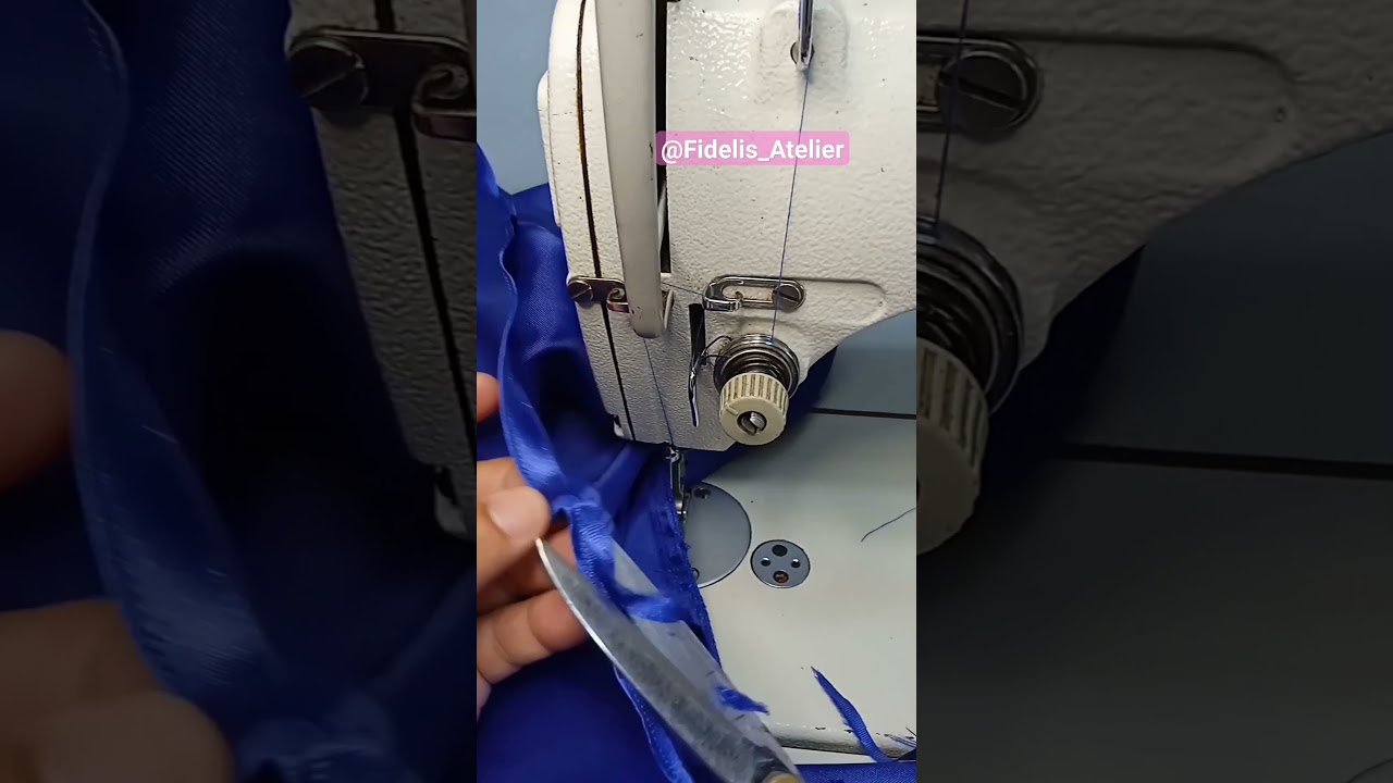 fazendo barra saia de cetim#fidelisatelier #costuraf&aacute;cil #costura #costureiras #shots#fa&ccedil;avocemesma