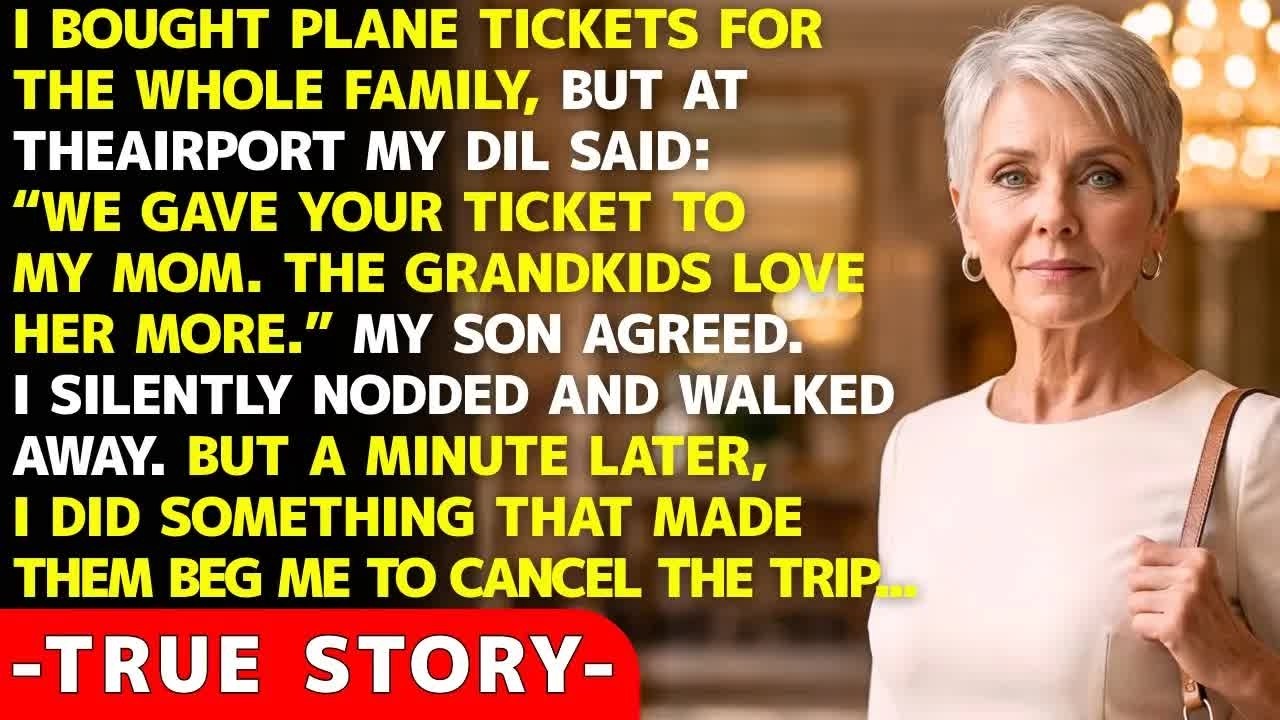 “We gave your ticket to my mom, the grandkids love her more ” A moment later…