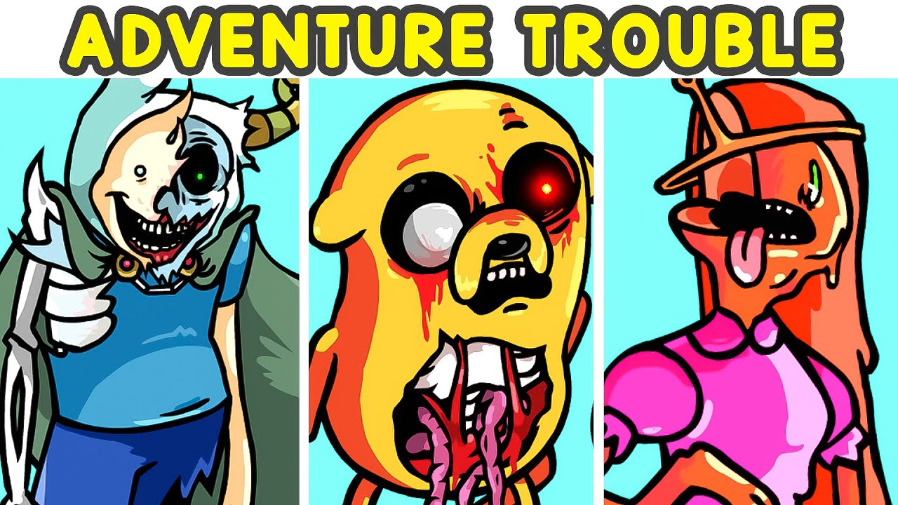 Friday Night Funkin' VS Adventure Trouble v1 - Triple Trouble Adventure Time (FNF MOD) (Finn & Jake)