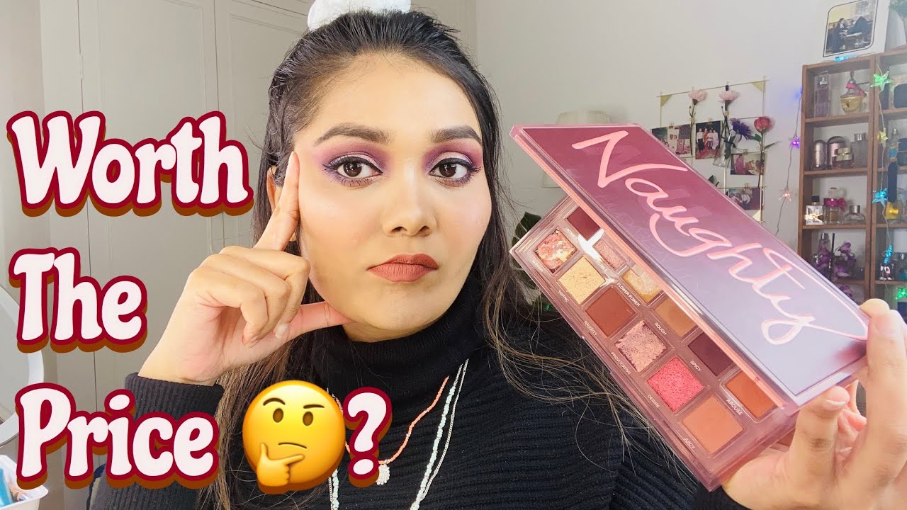 HUDA BEAUTY NAUGHTY NUDE EYESHADOW PALETTE'S SWATCHES + REVIEW | Nesath Khusbu