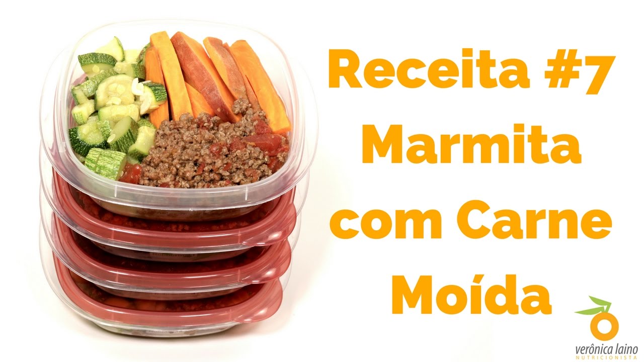 MARMITA FIT PARA A SEMANA EM 45 MINUTOS | Receita #7 | Carne moída, macarrão e vegetais