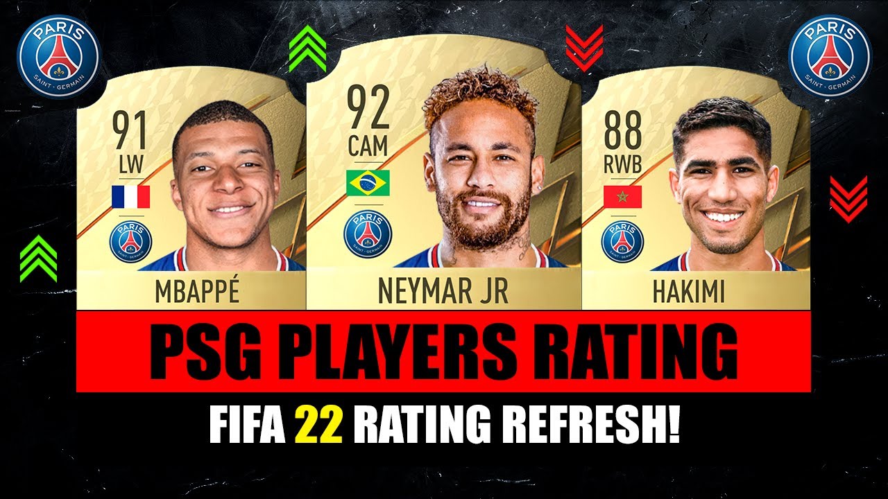 FIFA 22 | PSG PLAYER RATINGS! 😱🔥 ft. Mbappe, Neymar, Hakimi… etc