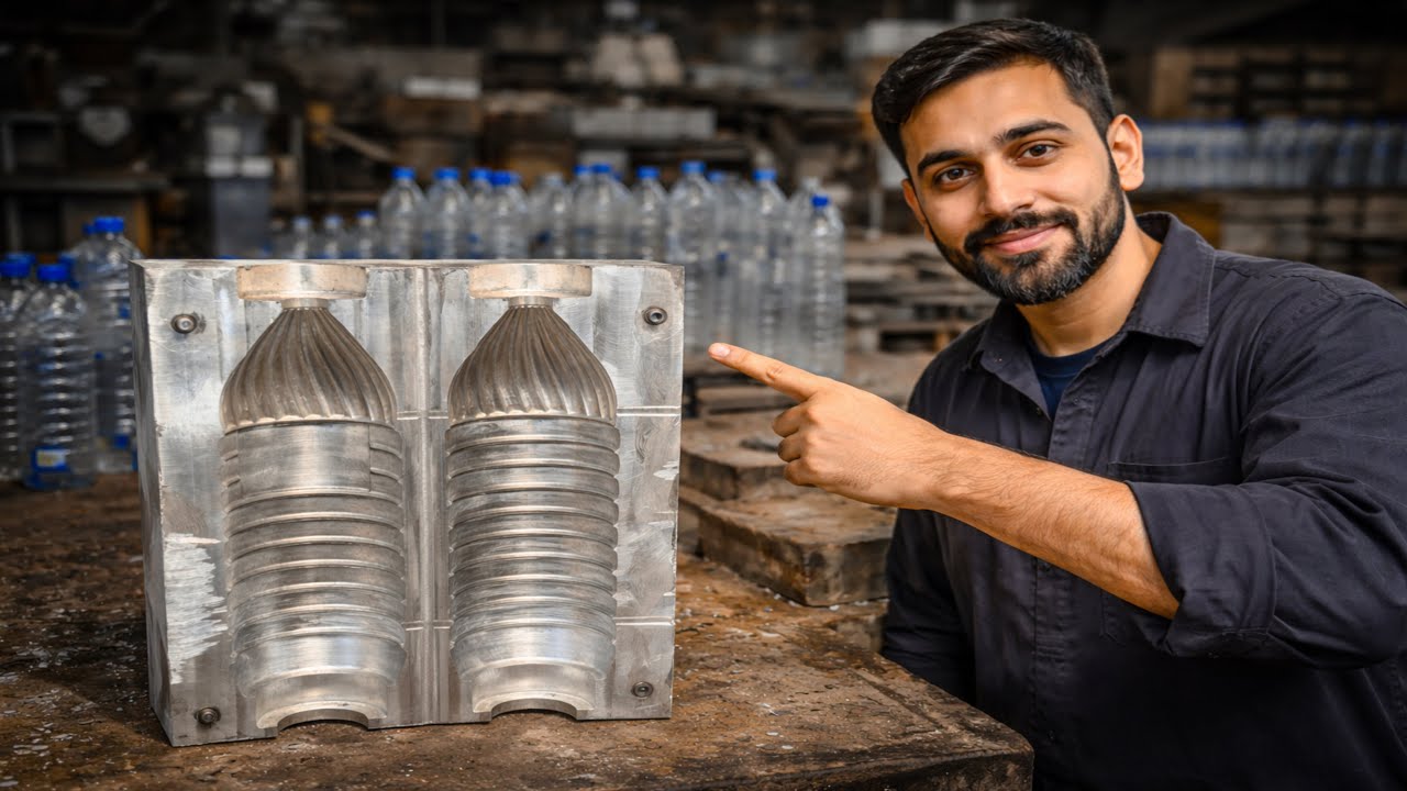 Amazing Mold Mechanic Making Plastic Bottle Mold from Solid Aluminum Block | Lathe & CNC Machining