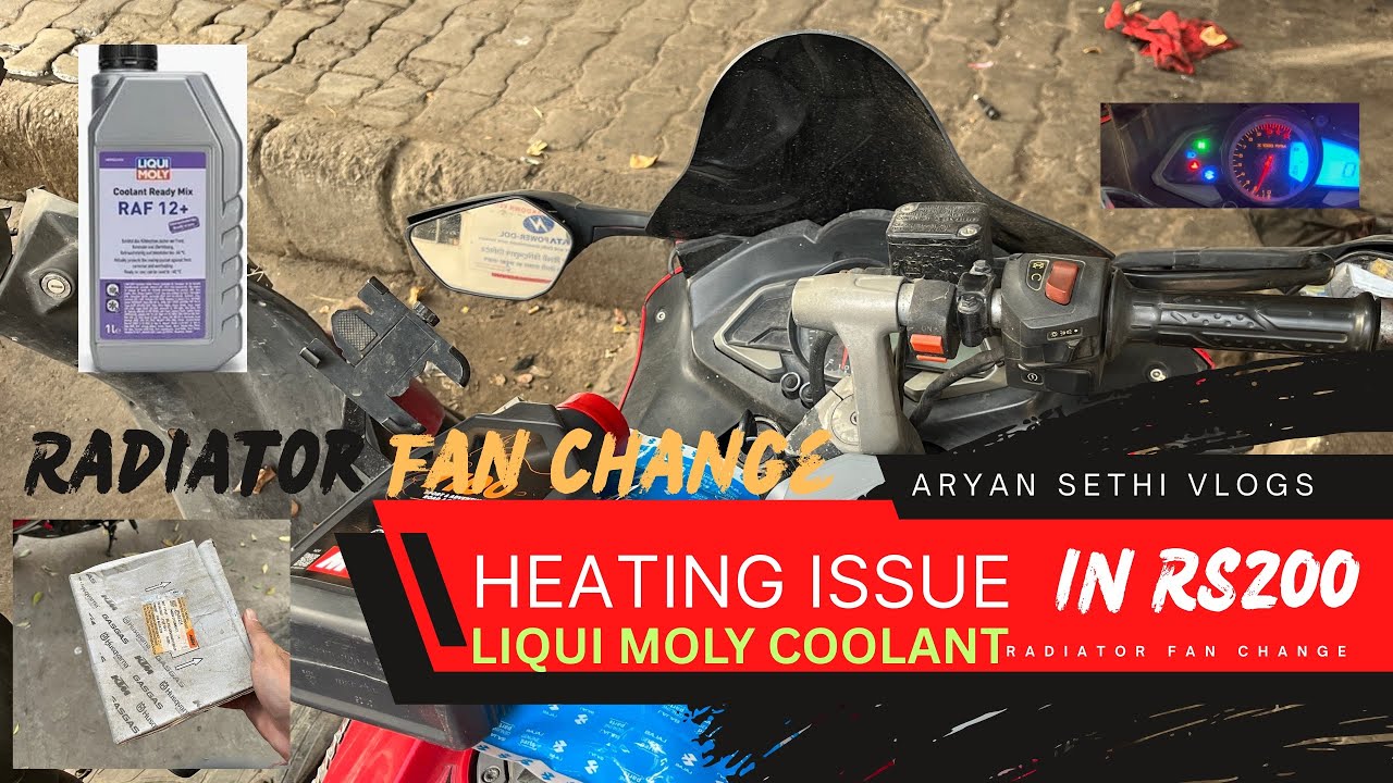 Heating issue in rs200 | coolant change in rs200 | liqui moly coolant | raditor fan in rs200