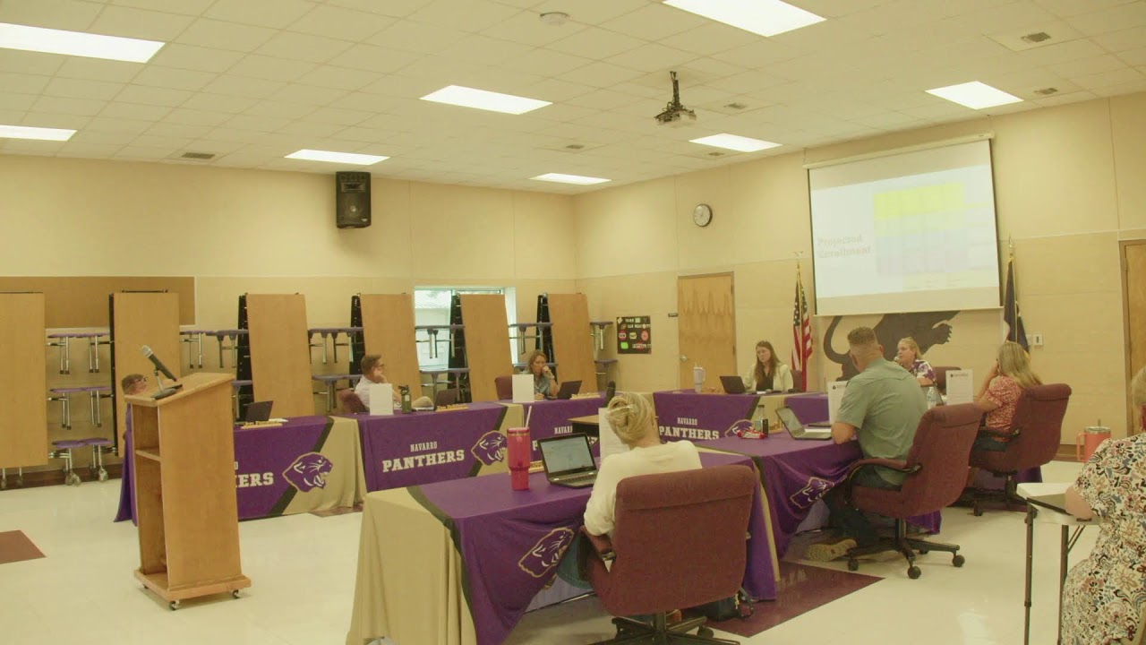 Navarro ISD Board Meeting 8/11/25