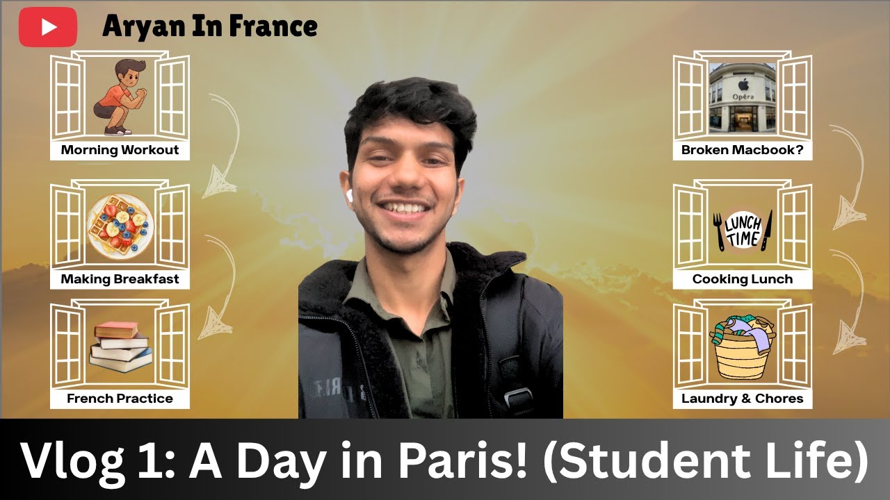 🇫🇷 A Day in My Life in Paris | Indian Student in France | Aryan in France