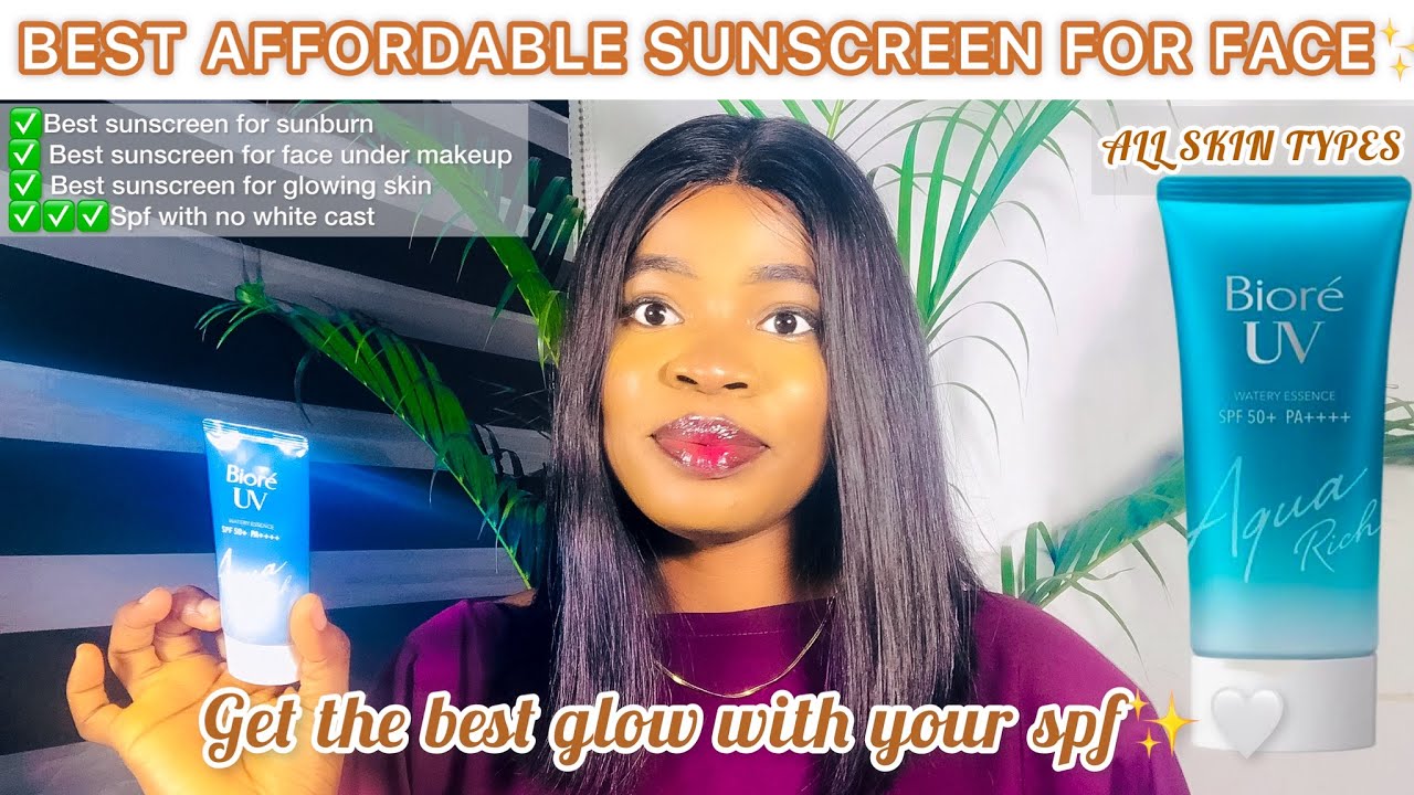 THE BEST SUNSCREEN FOR FACE AND GLOWING SKIN✨| Biore UV Sunscreen Review + SPF For All Skin Types