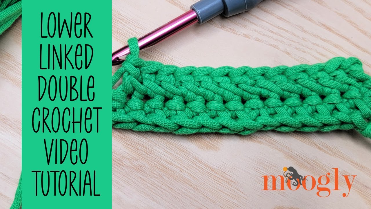 How to Crochet: Lower Linked Double Crochet (Right Handed)