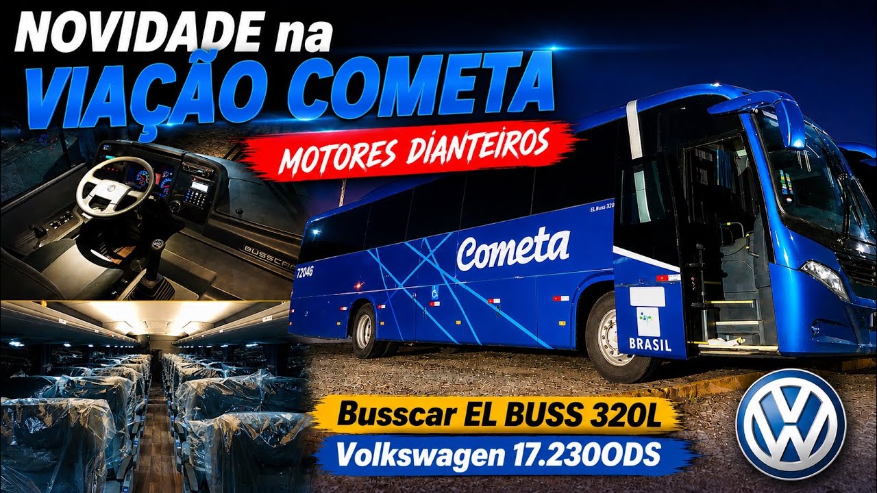 MOTOR DIANTEIRO NA VIAÇÃO COMETA - EL BUSS 320L VW 17-230ODS