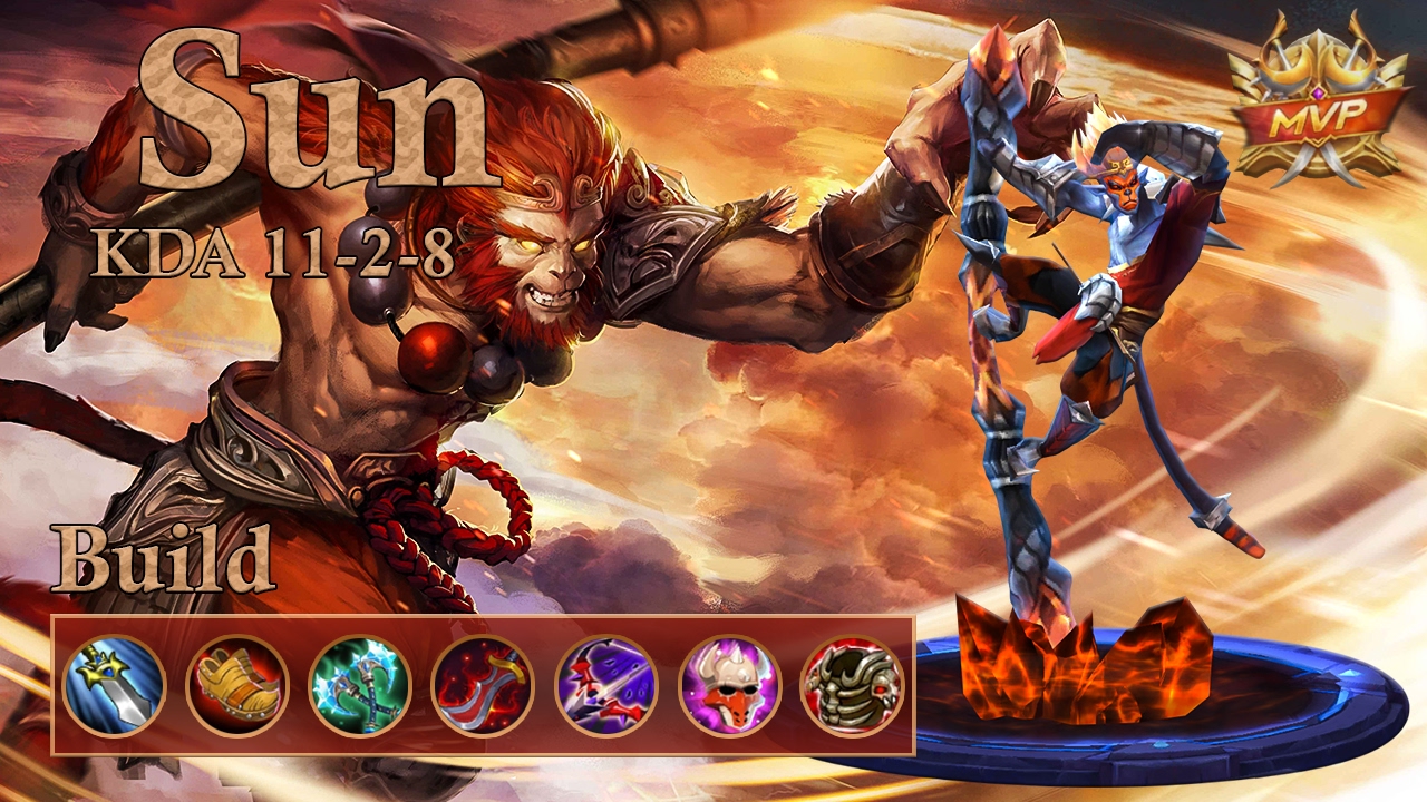 Mobile Legends: Sun MVP, best fighting build!