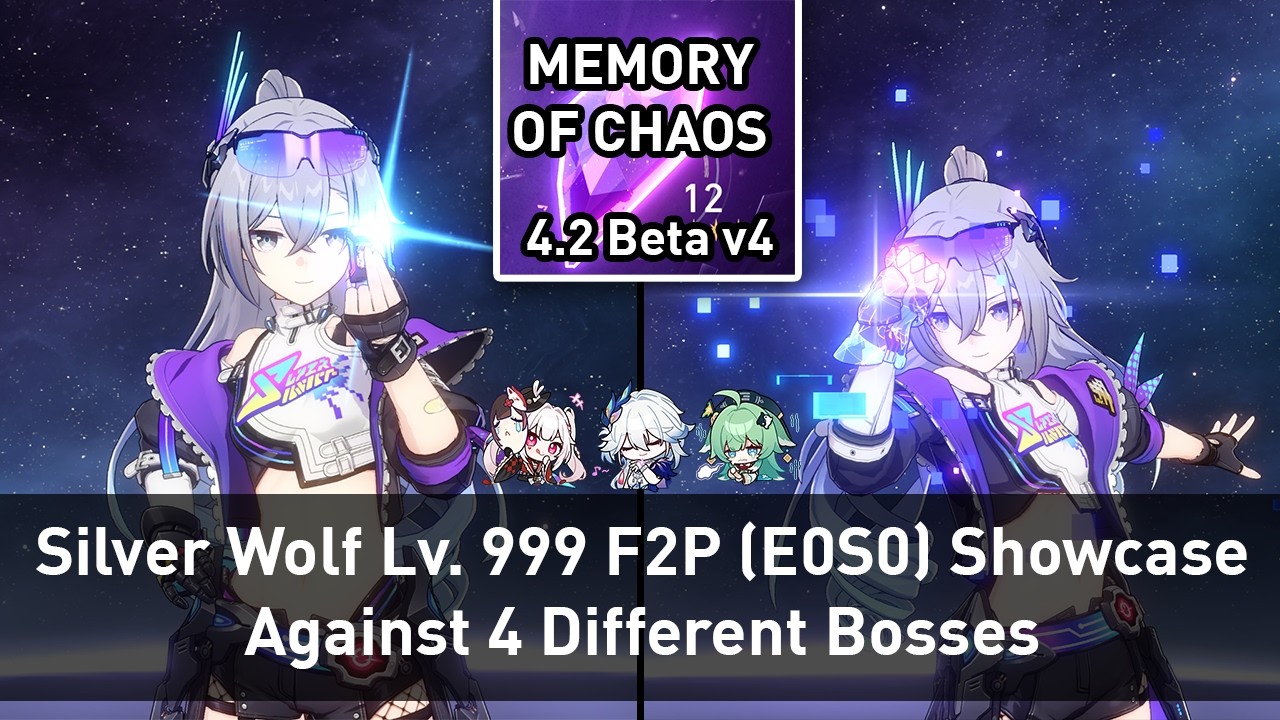 F2P Silver Wolf Lv. 999 Against 4 Different Bosses | NO BP LIGHTCONE | Honkai: Star Rail 4.2 Beta v4